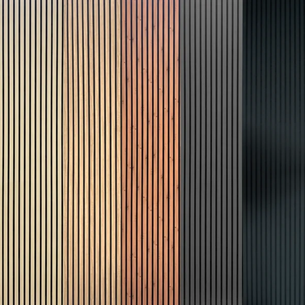 Panneaux acoustiques 3 faces en bois – 4 couleurs