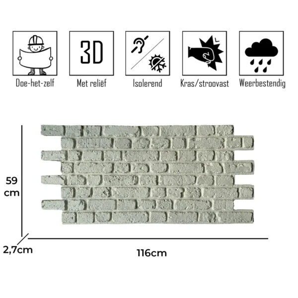 Garda – Baksteenstrips 3D Wandpaneel - Image 3