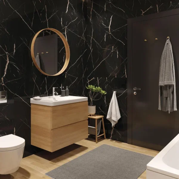 SPC Marmerlook Wandpaneel Calacatta Black 120x60cm - Image 2